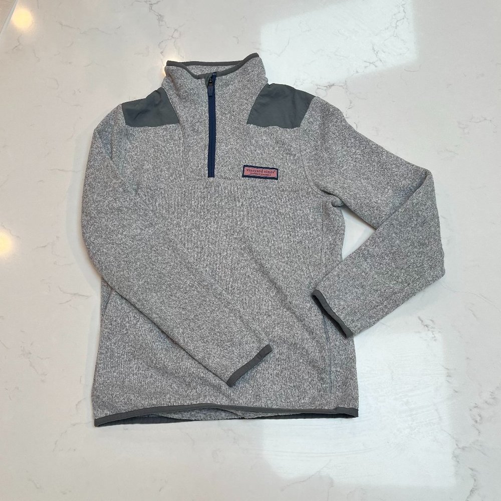 Boys' Vineyard Vines Mountain Sweater Fleece Quarter-Zip